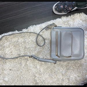 gray crossbody bag